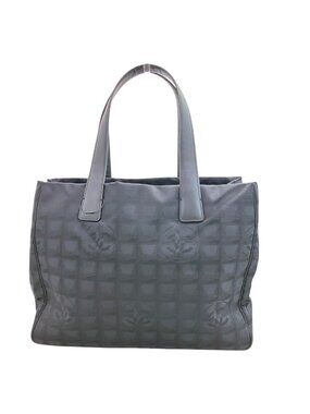 Chanel Tote MM New Travel Line Leather Jacquard